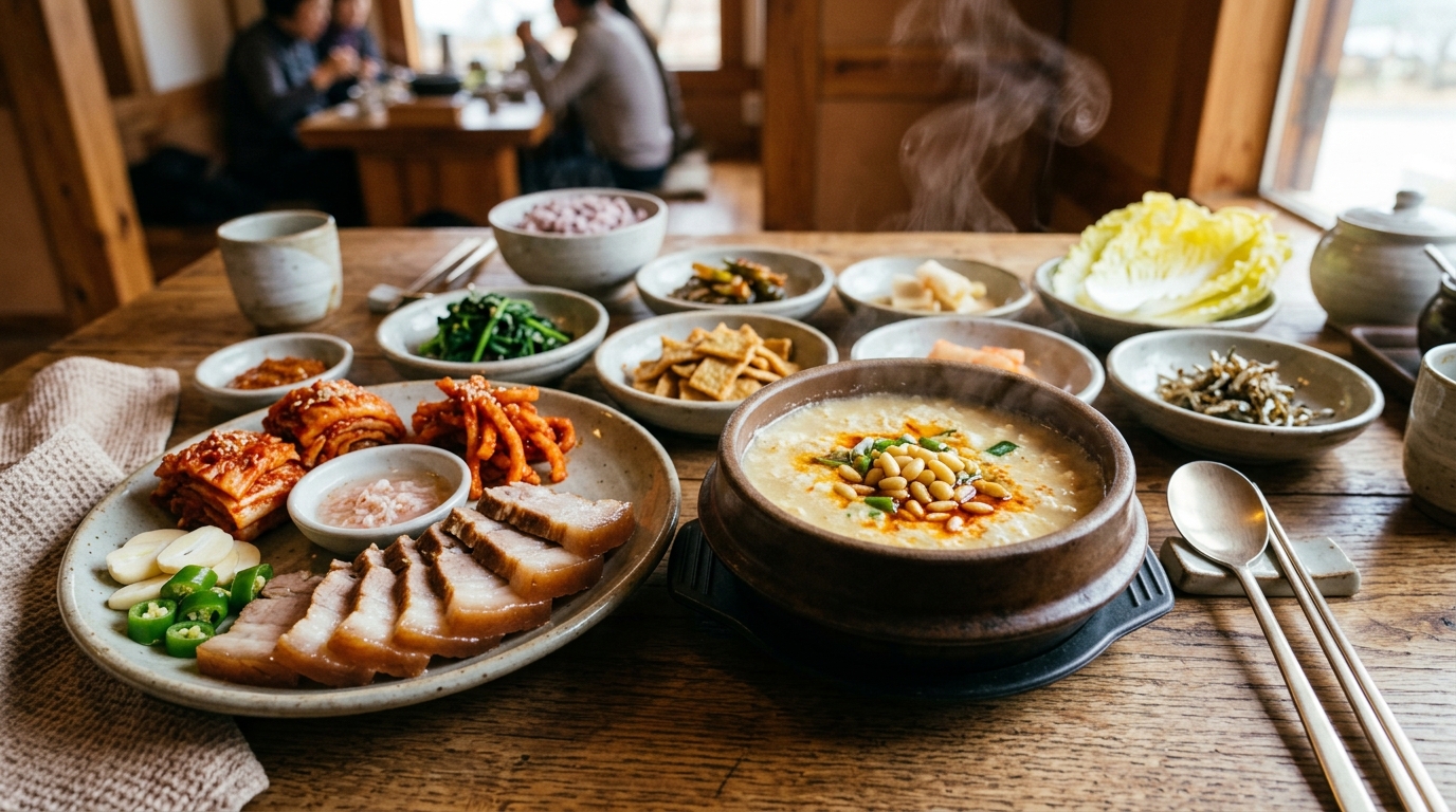 가평 잣두부보쌈 정식